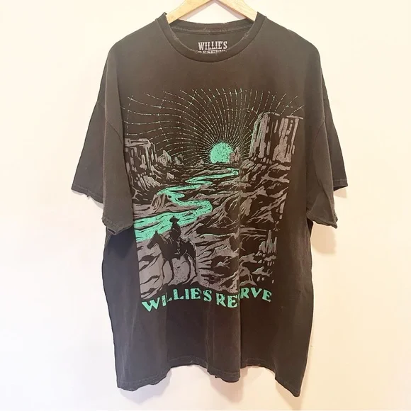 Urban Outfitters Willie's Reserve Cowboy Distressed Tee - Picture 5 of 7